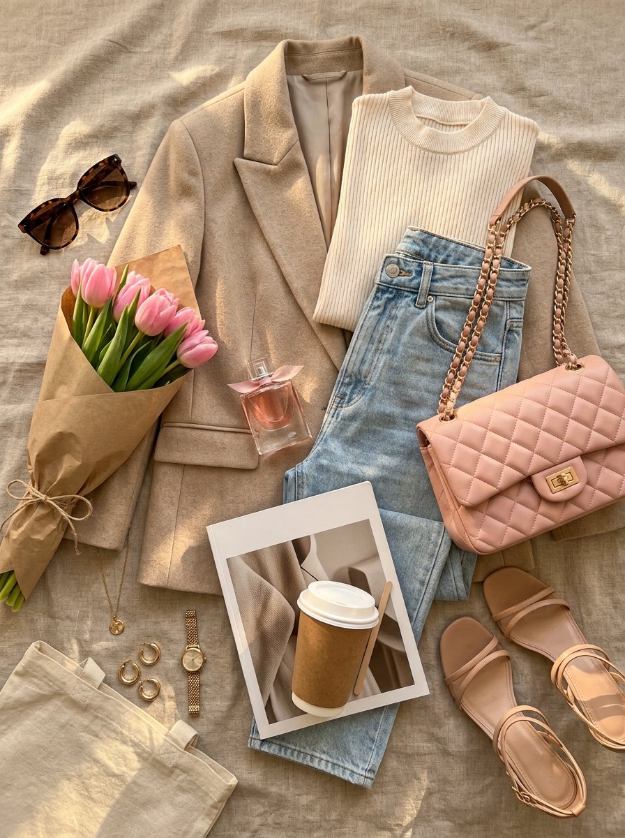 outfit of the day flatlay 202607221410